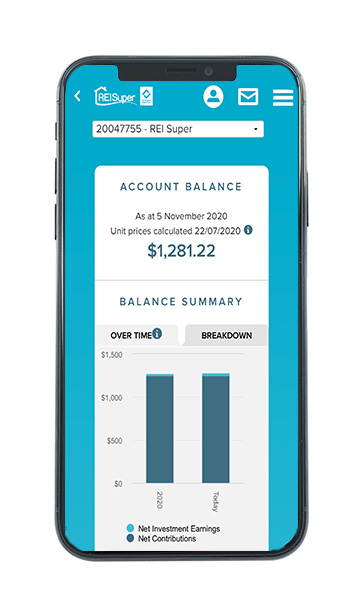 REI Super mobile app account balance