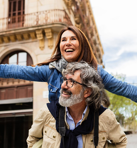 Happy couple enjoying retirement planning
